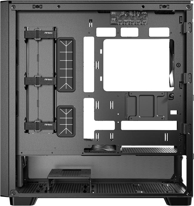 Alt view image 6 of 20 - Antec FLUX Wood, 5 x PWM Fans Included, High-Airflow Front Panel With Walnut Wood, Type-C, 420mm Radiator & Back Connect Motherboard Support, Up to 9 Fans Simultaneously, Mid-Tower E-ATX PC Case