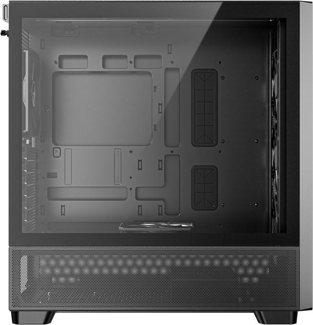 Alt view image 9 of 20 - Antec FLUX Wood, 5 x PWM Fans Included, High-Airflow Front Panel With Walnut Wood, Type-C, 420mm Radiator & Back Connect Motherboard Support, Up to 9 Fans Simultaneously, Mid-Tower E-ATX PC Case