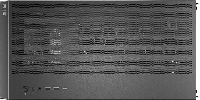 Alt view image 10 of 20 - Antec FLUX Wood, 5 x PWM Fans Included, High-Airflow Front Panel With Walnut Wood, Type-C, 420mm Radiator & Back Connect Motherboard Support, Up to 9 Fans Simultaneously, Mid-Tower E-ATX PC Case