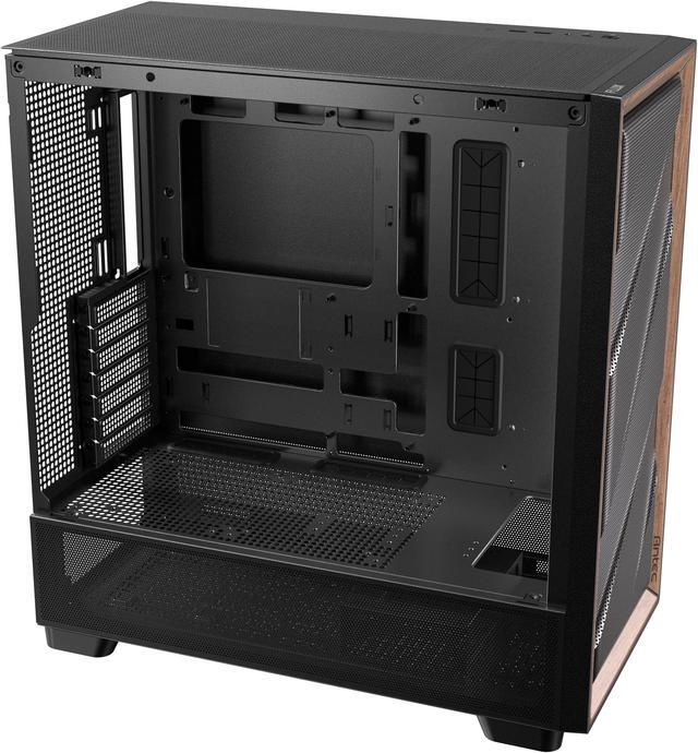 Alt view image 19 of 20 - Antec FLUX Wood, 5 x PWM Fans Included, High-Airflow Front Panel With Walnut Wood, Type-C, 420mm Radiator & Back Connect Motherboard Support, Up to 9 Fans Simultaneously, Mid-Tower E-ATX PC Case
