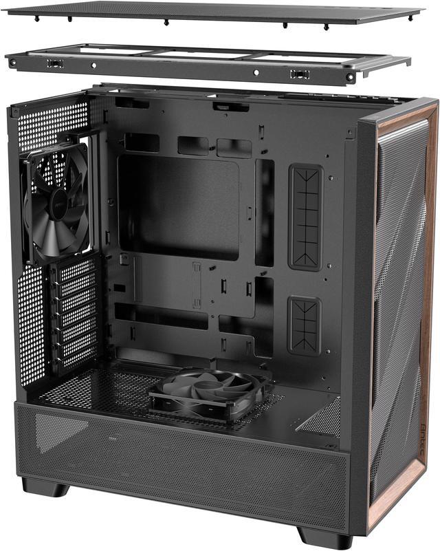 Alt view image 20 of 20 - Antec FLUX Wood, 5 x PWM Fans Included, High-Airflow Front Panel With Walnut Wood, Type-C, 420mm Radiator & Back Connect Motherboard Support, Up to 9 Fans Simultaneously, Mid-Tower E-ATX PC Case