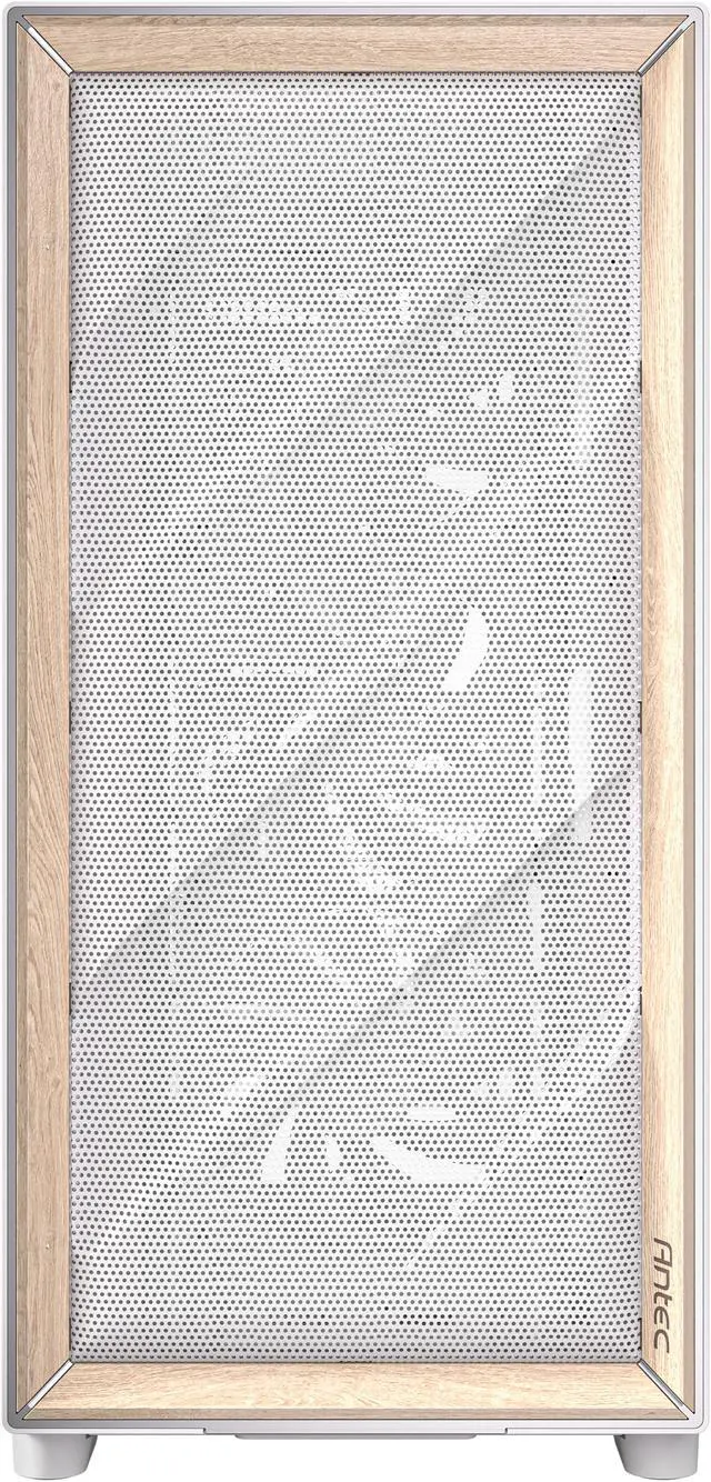 Alt view image 5 of 20 - Antec FLUX Wood White, 5 x PWM Fans Included, High-Airflow Front Panel With Birch Wood, Type-C, 420mm Radiator & Back Connect Motherboard Support, Up to 9 Fans Simultaneously, Mid-Tower E-ATX PC Case