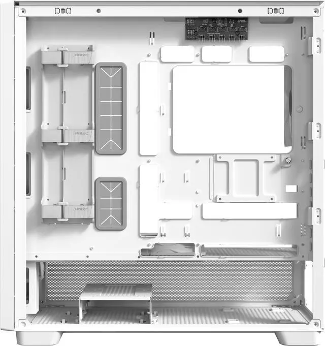 Alt view image 7 of 20 - Antec FLUX Wood White, 5 x PWM Fans Included, High-Airflow Front Panel With Birch Wood, Type-C, 420mm Radiator & Back Connect Motherboard Support, Up to 9 Fans Simultaneously, Mid-Tower E-ATX PC Case