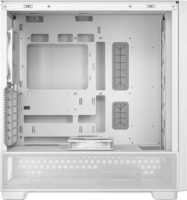 Alt view image 9 of 20 - Antec FLUX Wood White, 5 x PWM Fans Included, High-Airflow Front Panel With Birch Wood, Type-C, 420mm Radiator & Back Connect Motherboard Support, Up to 9 Fans Simultaneously, Mid-Tower E-ATX PC Case
