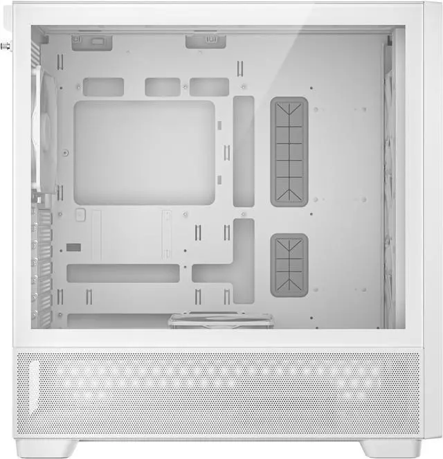 Alt view image 10 of 20 - Antec FLUX Wood White, 5 x PWM Fans Included, High-Airflow Front Panel With Birch Wood, Type-C, 420mm Radiator & Back Connect Motherboard Support, Up to 9 Fans Simultaneously, Mid-Tower E-ATX PC Case