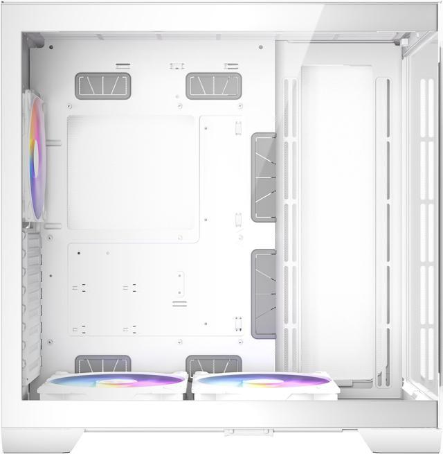 Alt view image 5 of 12 - Antec C8 ARGB White, 2x TQR 160mm & 1x TQ 140mm ARGB PWM Fans Included,dual-chamber layout, Type-C, 360mm Radiator Support, Seamless TG Front & Side Panels, RTX 40 compatible, Full-Tower E-ATX PC Case