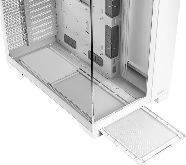 Alt view image 7 of 12 - Antec C8 ARGB White, 2x TQR 160mm & 1x TQ 140mm ARGB PWM Fans Included,dual-chamber layout, Type-C, 360mm Radiator Support, Seamless TG Front & Side Panels, RTX 40 compatible, Full-Tower E-ATX PC Case