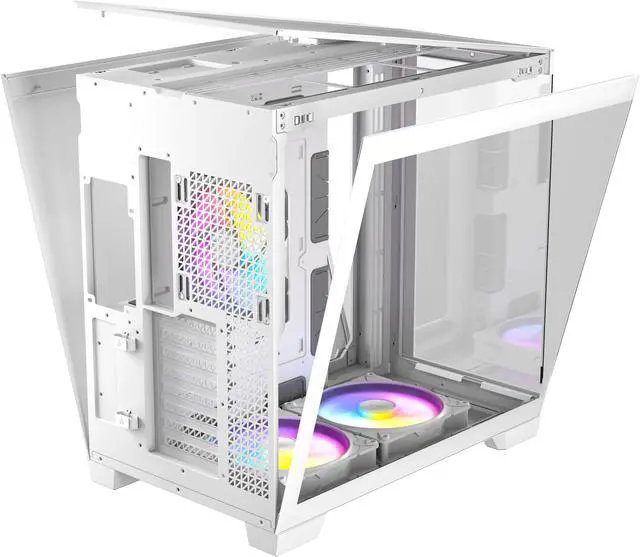 Alt view image 10 of 12 - Antec C8 ARGB White, 2x TQR 160mm & 1x TQ 140mm ARGB PWM Fans Included,dual-chamber layout, Type-C, 360mm Radiator Support, Seamless TG Front & Side Panels, RTX 40 compatible, Full-Tower E-ATX PC Case