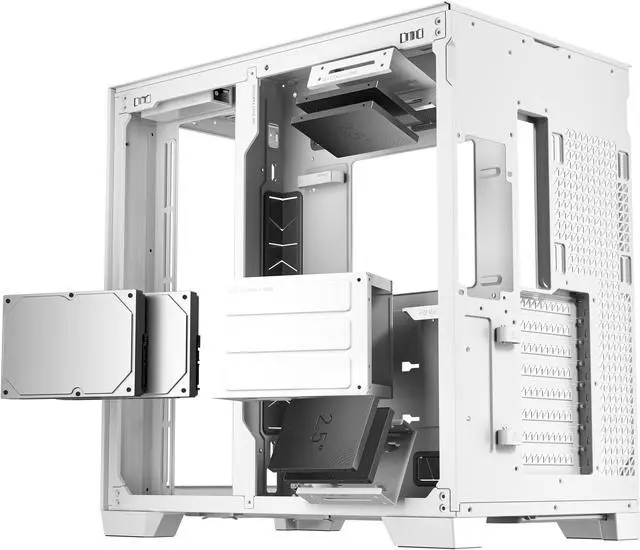Alt view image 12 of 12 - Antec C8 ARGB White, 2x TQR 160mm & 1x TQ 140mm ARGB PWM Fans Included,dual-chamber layout, Type-C, 360mm Radiator Support, Seamless TG Front & Side Panels, RTX 40 compatible, Full-Tower E-ATX PC Case