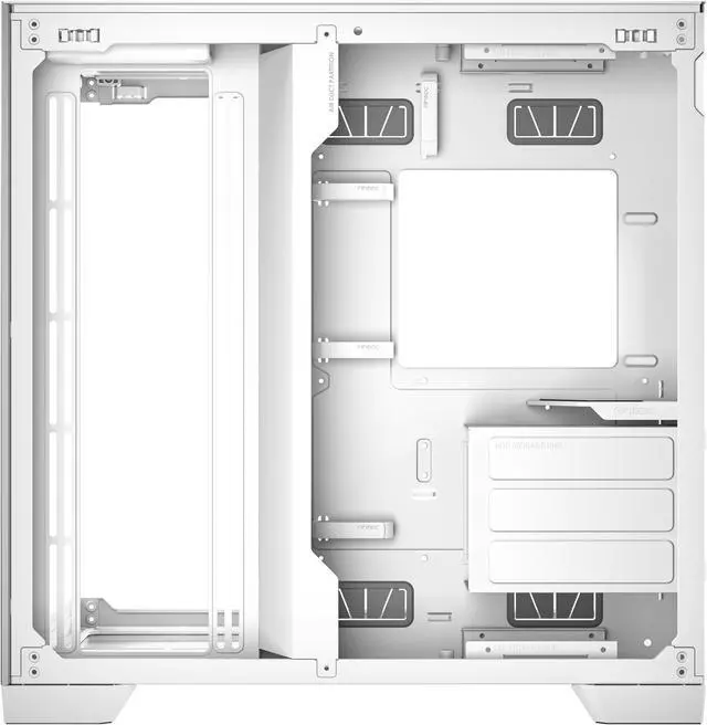 Alt view image 4 of 19 - Antec C8 Aluminum White, Fans not Included, Aluminum Front Panel, Dual-chamber Layout, Type-C, 360mm Radiator Support, Seamless TG Front & Side Panels, RTX 40 compatible, Full-Tower E-ATX PC Case