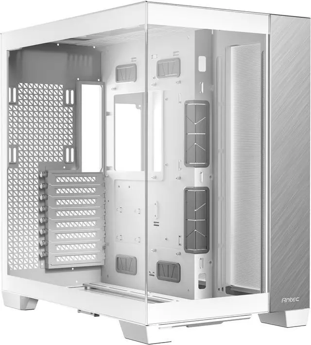 Alt view image 6 of 19 - Antec C8 Aluminum White, Fans not Included, Aluminum Front Panel, Dual-chamber Layout, Type-C, 360mm Radiator Support, Seamless TG Front & Side Panels, RTX 40 compatible, Full-Tower E-ATX PC Case