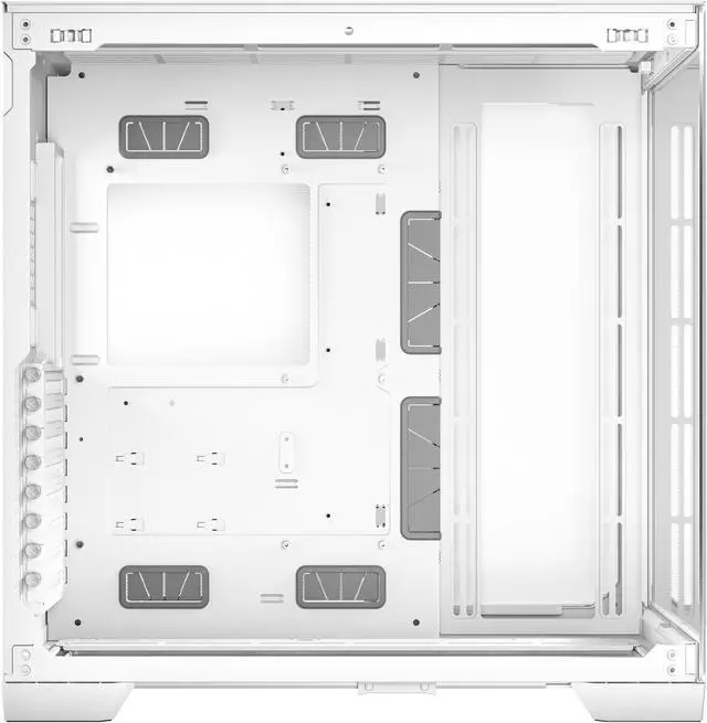 Alt view image 7 of 19 - Antec C8 Aluminum White, Fans not Included, Aluminum Front Panel, Dual-chamber Layout, Type-C, 360mm Radiator Support, Seamless TG Front & Side Panels, RTX 40 compatible, Full-Tower E-ATX PC Case