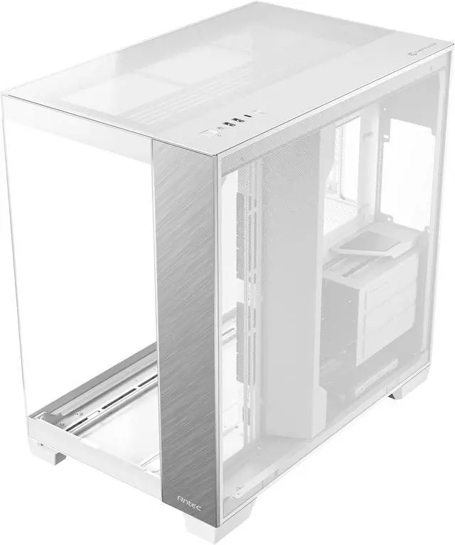 Alt view image 11 of 19 - Antec C8 Aluminum White, Fans not Included, Aluminum Front Panel, Dual-chamber Layout, Type-C, 360mm Radiator Support, Seamless TG Front & Side Panels, RTX 40 compatible, Full-Tower E-ATX PC Case