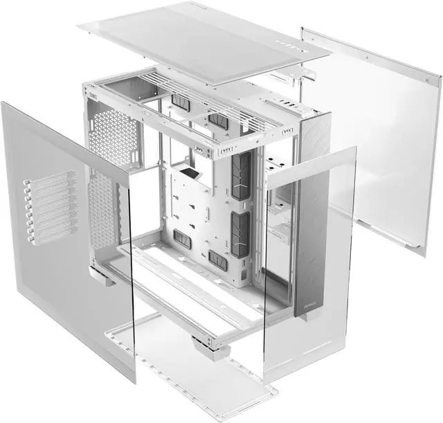 Alt view image 13 of 19 - Antec C8 Aluminum White, Fans not Included, Aluminum Front Panel, Dual-chamber Layout, Type-C, 360mm Radiator Support, Seamless TG Front & Side Panels, RTX 40 compatible, Full-Tower E-ATX PC Case