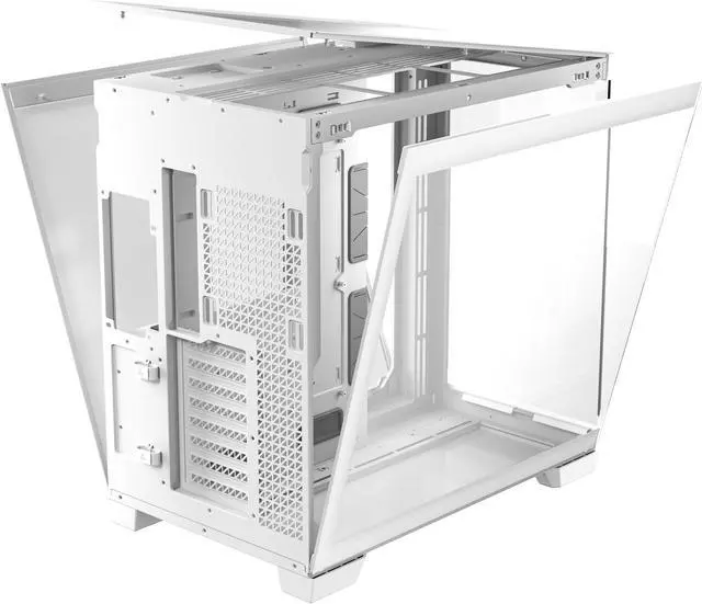 Alt view image 15 of 19 - Antec C8 Aluminum White, Fans not Included, Aluminum Front Panel, Dual-chamber Layout, Type-C, 360mm Radiator Support, Seamless TG Front & Side Panels, RTX 40 compatible, Full-Tower E-ATX PC Case
