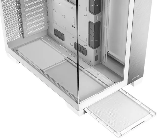 Alt view image 17 of 19 - Antec C8 Aluminum White, Fans not Included, Aluminum Front Panel, Dual-chamber Layout, Type-C, 360mm Radiator Support, Seamless TG Front & Side Panels, RTX 40 compatible, Full-Tower E-ATX PC Case