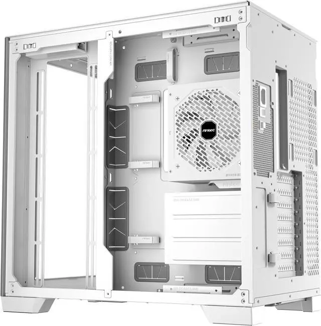 Alt view image 19 of 19 - Antec C8 Aluminum White, Fans not Included, Aluminum Front Panel, Dual-chamber Layout, Type-C, 360mm Radiator Support, Seamless TG Front & Side Panels, RTX 40 compatible, Full-Tower E-ATX PC Case
