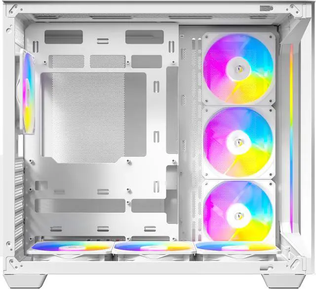Alt view image 9 of 16 - Antec C5 ARGB White, 7 x 120mm ARGB PWM Fans Included, Up to 10 Fans Simultaneously, Type-C 3.2 Gen 2 port, Seamless Tempered Glass Front & Side Panels, 360mm Radiator Support, Mid-Tower ATX PC Case