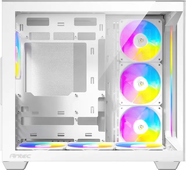 Alt view image 10 of 16 - Antec C5 ARGB White, 7 x 120mm ARGB PWM Fans Included, Up to 10 Fans Simultaneously, Type-C 3.2 Gen 2 port, Seamless Tempered Glass Front & Side Panels, 360mm Radiator Support, Mid-Tower ATX PC Case