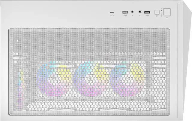 Alt view image 11 of 16 - Antec C5 ARGB White, 7 x 120mm ARGB PWM Fans Included, Up to 10 Fans Simultaneously, Type-C 3.2 Gen 2 port, Seamless Tempered Glass Front & Side Panels, 360mm Radiator Support, Mid-Tower ATX PC Case