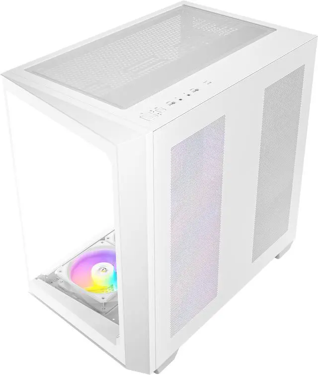 Alt view image 15 of 16 - Antec C5 ARGB White, 7 x 120mm ARGB PWM Fans Included, Up to 10 Fans Simultaneously, Type-C 3.2 Gen 2 port, Seamless Tempered Glass Front & Side Panels, 360mm Radiator Support, Mid-Tower ATX PC Case