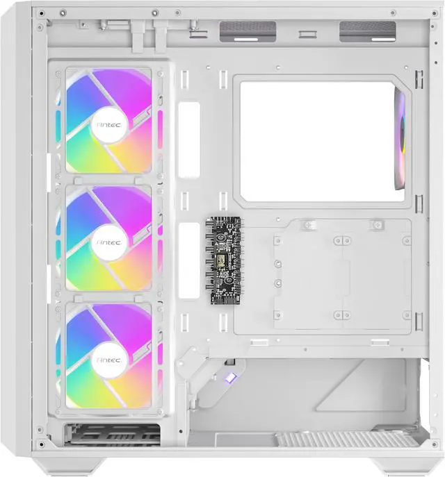 Alt view image 7 of 16 - Antec C3 ARGB White, 3 x 120mm & 1 x 120mm ARGB PWM Fans Included, Up to 8 Fans Simultaneously, Type-C 3.2 Gen 2 port, Seamless Tempered Glass Front & Side Panels, 360mm Radiator Support, Mid-Tower ATX PC Case