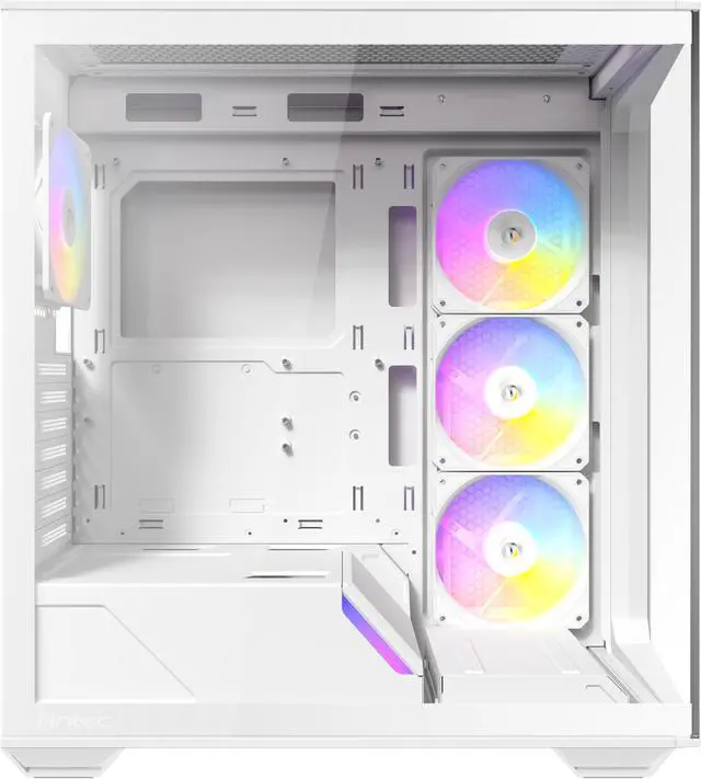 Alt view image 11 of 16 - Antec C3 ARGB White, 3 x 120mm & 1 x 120mm ARGB PWM Fans Included, Up to 8 Fans Simultaneously, Type-C 3.2 Gen 2 port, Seamless Tempered Glass Front & Side Panels, 360mm Radiator Support, Mid-Tower ATX PC Case