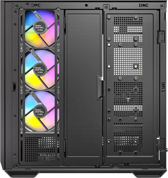Alt view image 6 of 20 - Antec C7 ARGB, RTX 40 GPU Support, 4 x 120mm ARGB PWM Fans Included, Vertical GPU Cooling, Type-C 10Gbps, Seamless Tempered Glass Front & Side Panels, 360mm Radiator Support, Mid-Tower E-ATX PC Case