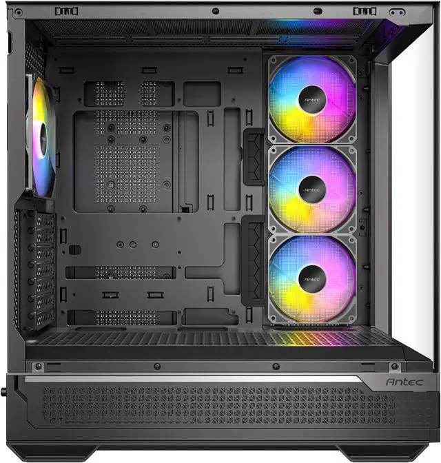 Alt view image 10 of 20 - Antec C7 ARGB, RTX 40 GPU Support, 4 x 120mm ARGB PWM Fans Included, Vertical GPU Cooling, Type-C 10Gbps, Seamless Tempered Glass Front & Side Panels, 360mm Radiator Support, Mid-Tower E-ATX PC Case