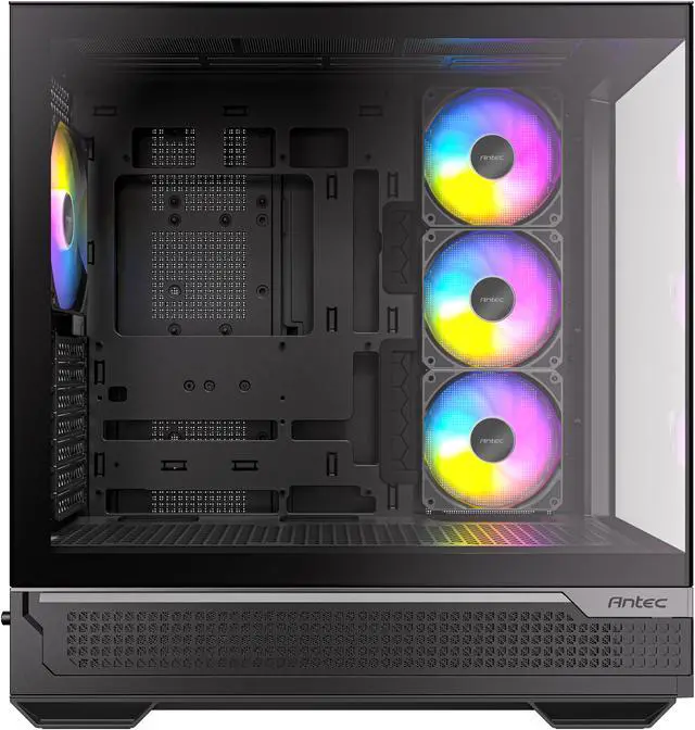 Alt view image 11 of 20 - Antec C7 ARGB, RTX 40 GPU Support, 4 x 120mm ARGB PWM Fans Included, Vertical GPU Cooling, Type-C 10Gbps, Seamless Tempered Glass Front & Side Panels, 360mm Radiator Support, Mid-Tower E-ATX PC Case