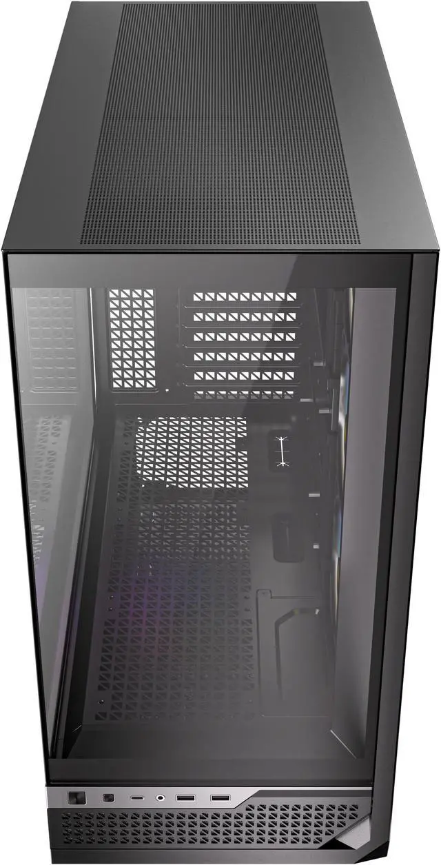 Alt view image 14 of 20 - Antec C7 ARGB, RTX 40 GPU Support, 4 x 120mm ARGB PWM Fans Included, Vertical GPU Cooling, Type-C 10Gbps, Seamless Tempered Glass Front & Side Panels, 360mm Radiator Support, Mid-Tower E-ATX PC Case