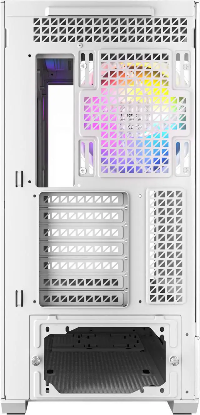 Alt view image 3 of 20 - Antec C7 ARGB White, RTX 40 GPU Support, 4 x 120mm ARGB PWM Fans Included, Vertical GPU Cooling, Type-C 10Gbps, Seamless Tempered Glass Front & Side Panels, 360mm Radiator Support, Mid-Tower E-ATX PC Case