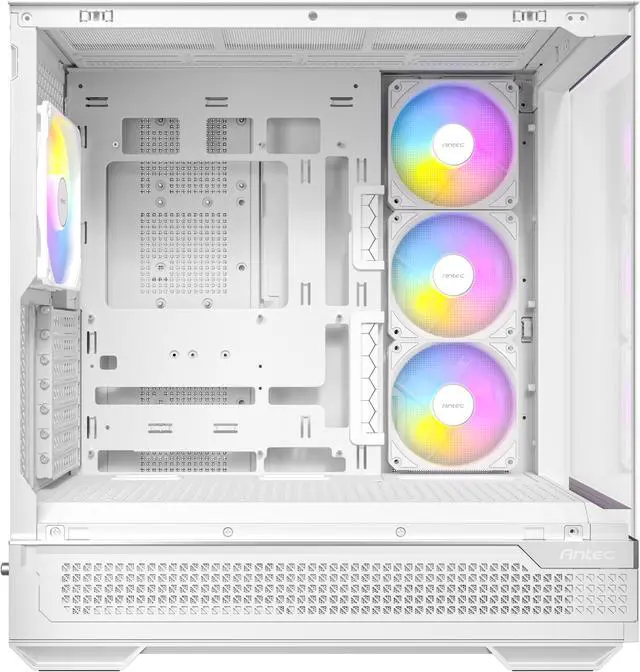 Alt view image 10 of 20 - Antec C7 ARGB White, RTX 40 GPU Support, 4 x 120mm ARGB PWM Fans Included, Vertical GPU Cooling, Type-C 10Gbps, Seamless Tempered Glass Front & Side Panels, 360mm Radiator Support, Mid-Tower E-ATX PC Case