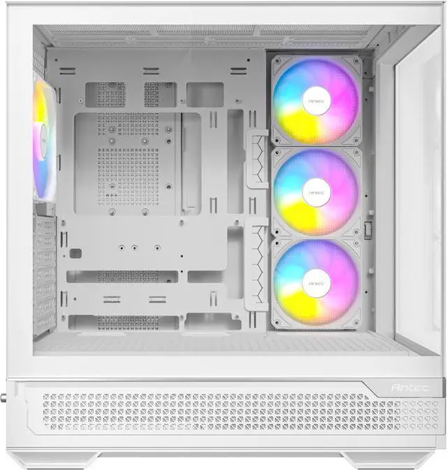 Alt view image 11 of 20 - Antec C7 ARGB White, RTX 40 GPU Support, 4 x 120mm ARGB PWM Fans Included, Vertical GPU Cooling, Type-C 10Gbps, Seamless Tempered Glass Front & Side Panels, 360mm Radiator Support, Mid-Tower E-ATX PC Case