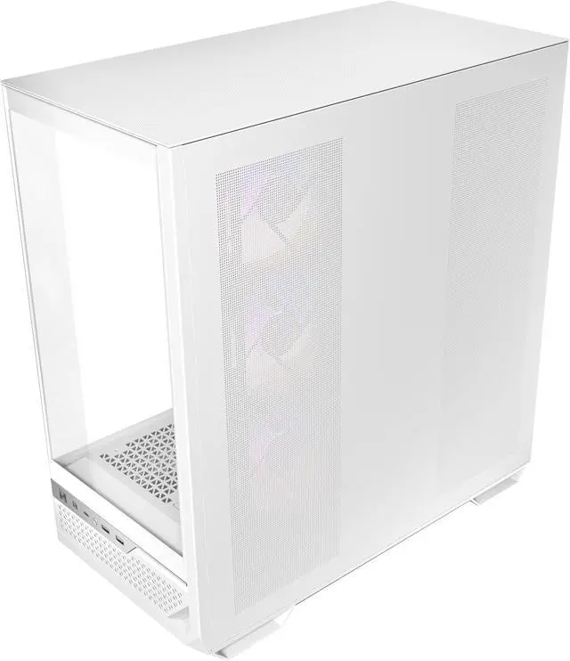 Alt view image 15 of 20 - Antec C7 ARGB White, RTX 40 GPU Support, 4 x 120mm ARGB PWM Fans Included, Vertical GPU Cooling, Type-C 10Gbps, Seamless Tempered Glass Front & Side Panels, 360mm Radiator Support, Mid-Tower E-ATX PC Case