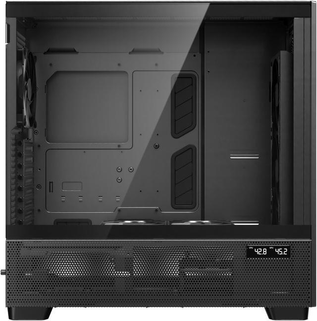 Alt view image 11 of 20 - Antec Flux Pro, 6 x PWM Fans Included, High-Airflow Front Panel with Walnut Wood, iShift PSU 90° Mount, USB3.0 x 2, Type-C, 420mm Radiator Support, Temp. Display, Full-Tower E-ATX PC Case