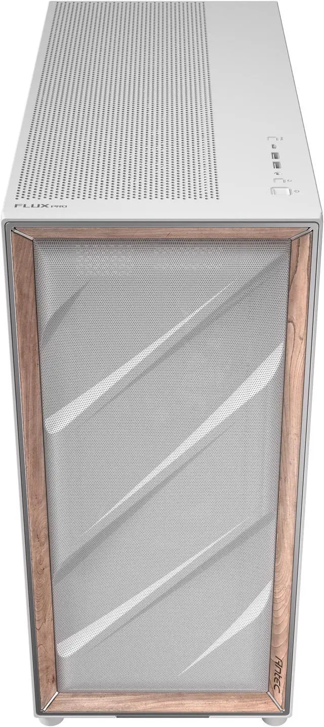Alt view image 13 of 20 - Antec Flux Pro White, 6 x PWM Fans Included, High-Airflow Front Panel with Birch Wood, iShift PSU 90° Mount, USB3.0 x 2, Type-C, 420mm Radiator Support, Temp. Display, Full-Tower E-ATX PC Case