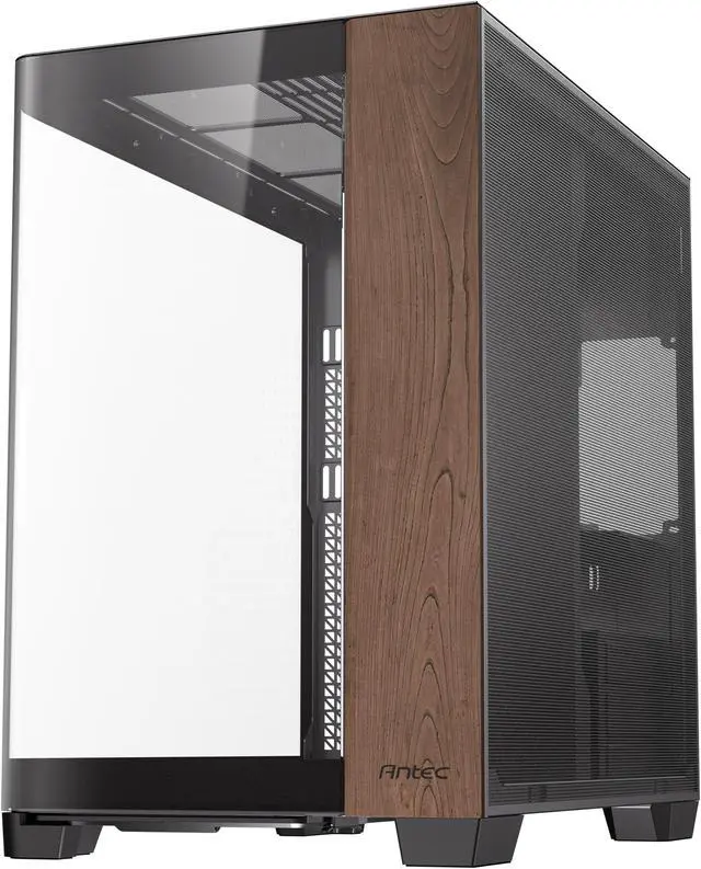 Alt view image 3 of 5 - Antec C8 Curve Wood, Fans not Included, Wooden Front Panel, Super Wide Angle Single Curved Glass, Dual-Chamber Layout, Type-C, 360mm Radiator Support, RTX 40 Compatible, Full-Tower E-ATX PC Case