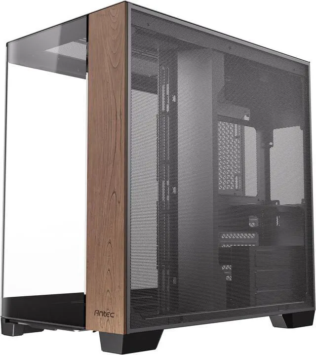 Alt view image 4 of 5 - Antec C8 Curve Wood, Fans not Included, Wooden Front Panel, Super Wide Angle Single Curved Glass, Dual-Chamber Layout, Type-C, 360mm Radiator Support, RTX 40 Compatible, Full-Tower E-ATX PC Case