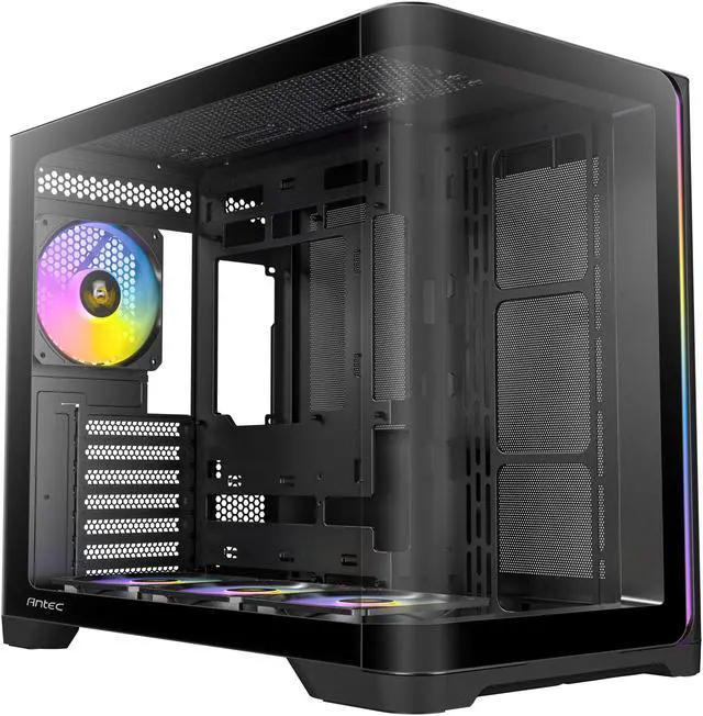 Alt view image 4 of 16 - Antec C5 Curve ARGB, 4 x 120mm ARGB PWM Fans Included, Up to 10 Fans Simultaneously, Type-C 3.2 Gen 2 Port, Curved Tempered Glass Front & Side Panels, 360mm Radiator Support, Mid-Tower ATX PC Case