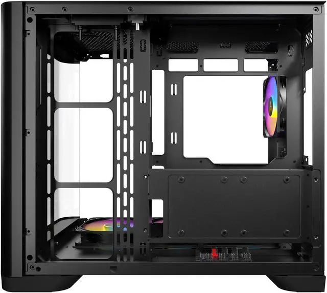 Alt view image 9 of 16 - Antec C5 Curve ARGB, 4 x 120mm ARGB PWM Fans Included, Up to 10 Fans Simultaneously, Type-C 3.2 Gen 2 Port, Curved Tempered Glass Front & Side Panels, 360mm Radiator Support, Mid-Tower ATX PC Case