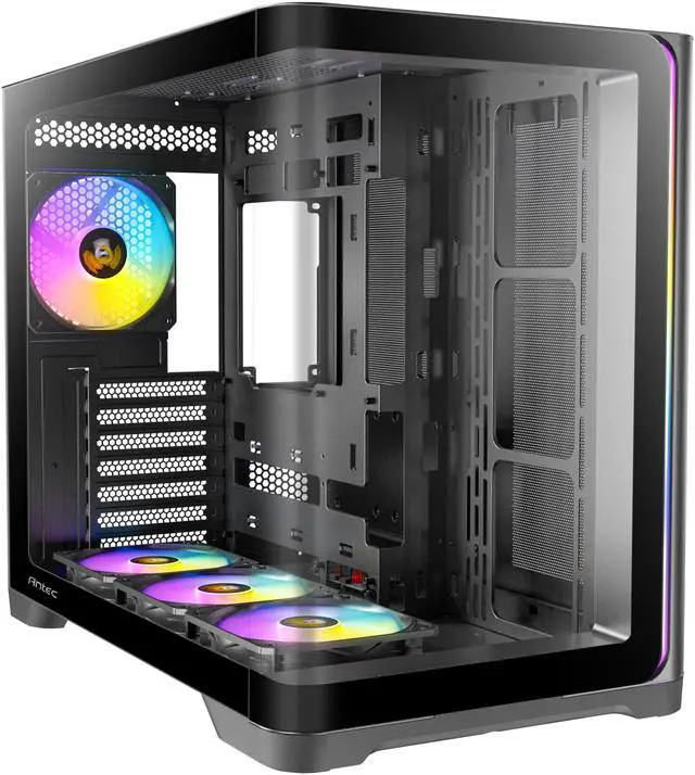 Main image of Antec C5 Curve ARGB, 4 x 120mm ARGB PWM Fans Included, Up to 10 Fans Simultaneously, Type-C 3.2 Gen 2 Port, Curved Tempered Glass Front & Side Panels, 360mm Radiator Support, Mid-Tower ATX PC Case