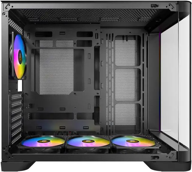 Alt view image 11 of 16 - Antec C5 Curve ARGB, 4 x 120mm ARGB PWM Fans Included, Up to 10 Fans Simultaneously, Type-C 3.2 Gen 2 Port, Curved Tempered Glass Front & Side Panels, 360mm Radiator Support, Mid-Tower ATX PC Case