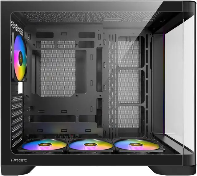 Alt view image 12 of 16 - Antec C5 Curve ARGB, 4 x 120mm ARGB PWM Fans Included, Up to 10 Fans Simultaneously, Type-C 3.2 Gen 2 Port, Curved Tempered Glass Front & Side Panels, 360mm Radiator Support, Mid-Tower ATX PC Case