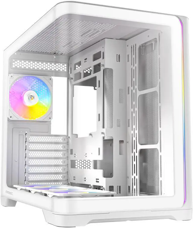 Alt view image 3 of 16 - Antec C5 Curve ARGB, 4 x 120mm ARGB PWM Fans Included, Up to 10 Fans Simultaneously, Type-C 3.2 Gen 2 Port, Curved Tempered Glass Front & Side Panels, 360mm Radiator Support, Mid-Tower ATX PC Case