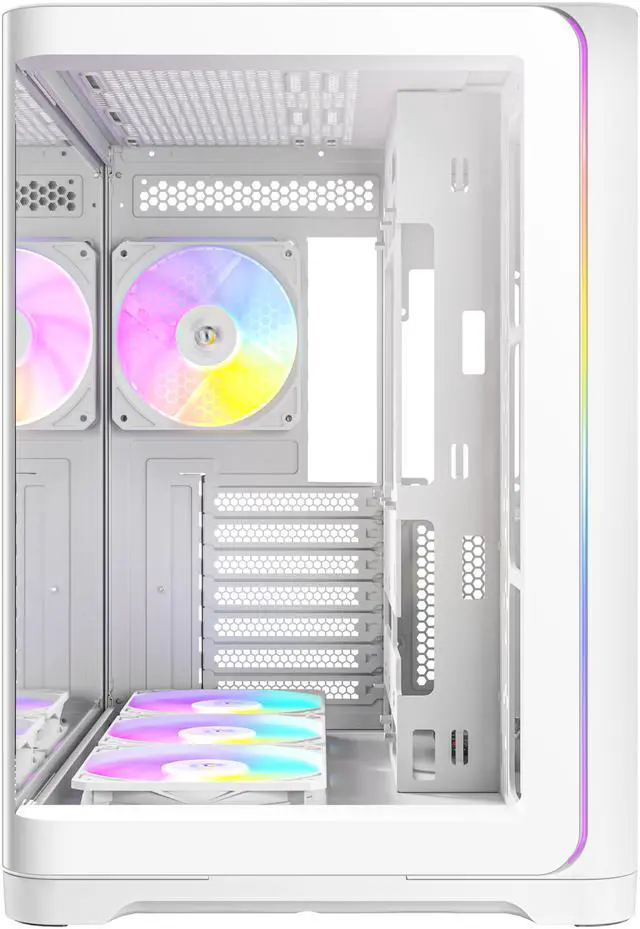 Alt view image 6 of 16 - Antec C5 Curve ARGB, 4 x 120mm ARGB PWM Fans Included, Up to 10 Fans Simultaneously, Type-C 3.2 Gen 2 Port, Curved Tempered Glass Front & Side Panels, 360mm Radiator Support, Mid-Tower ATX PC Case