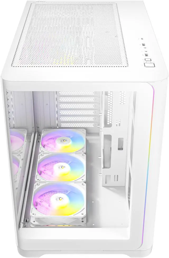 Alt view image 14 of 16 - Antec C5 Curve ARGB, 4 x 120mm ARGB PWM Fans Included, Up to 10 Fans Simultaneously, Type-C 3.2 Gen 2 Port, Curved Tempered Glass Front & Side Panels, 360mm Radiator Support, Mid-Tower ATX PC Case