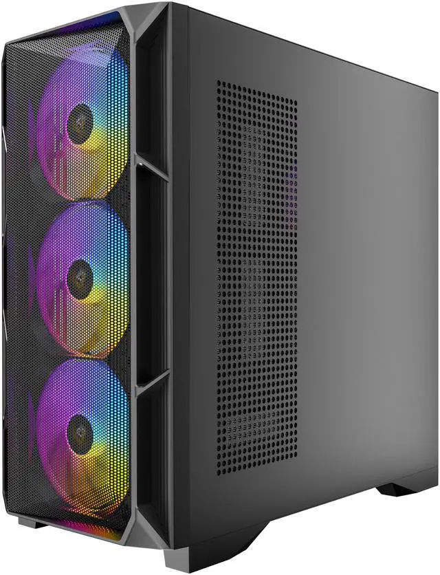 Alt view image 3 of 6 - Antec AX1000 ARGB, 4 x 140mm ARGB PWM Fans Included, ARGB PWM Fan Controller, Up to 9 Fans Simultaneously, Type-C 3.2 Gen 2 Port, Full-View Tempered Glass Side Panel, 360mm Radiator Support, Mid-Tower ATX PC Case