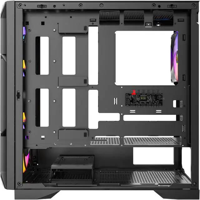 Alt view image 5 of 6 - Antec AX1000 ARGB, 4 x 140mm ARGB PWM Fans Included, ARGB PWM Fan Controller, Up to 9 Fans Simultaneously, Type-C 3.2 Gen 2 Port, Full-View Tempered Glass Side Panel, 360mm Radiator Support, Mid-Tower ATX PC Case