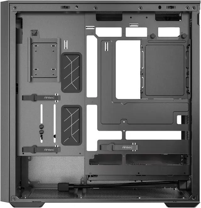 Alt view image 6 of 20 - Antec FLUX Rear, 5 PWM Fans Included, F-LUX Platform, Front PSU Chamber, Back Connect Motherboard Support, Premium Wood Accents, Tempered Glass, 360mm Top Radiator Support, Mid-Tower ATX PC Case